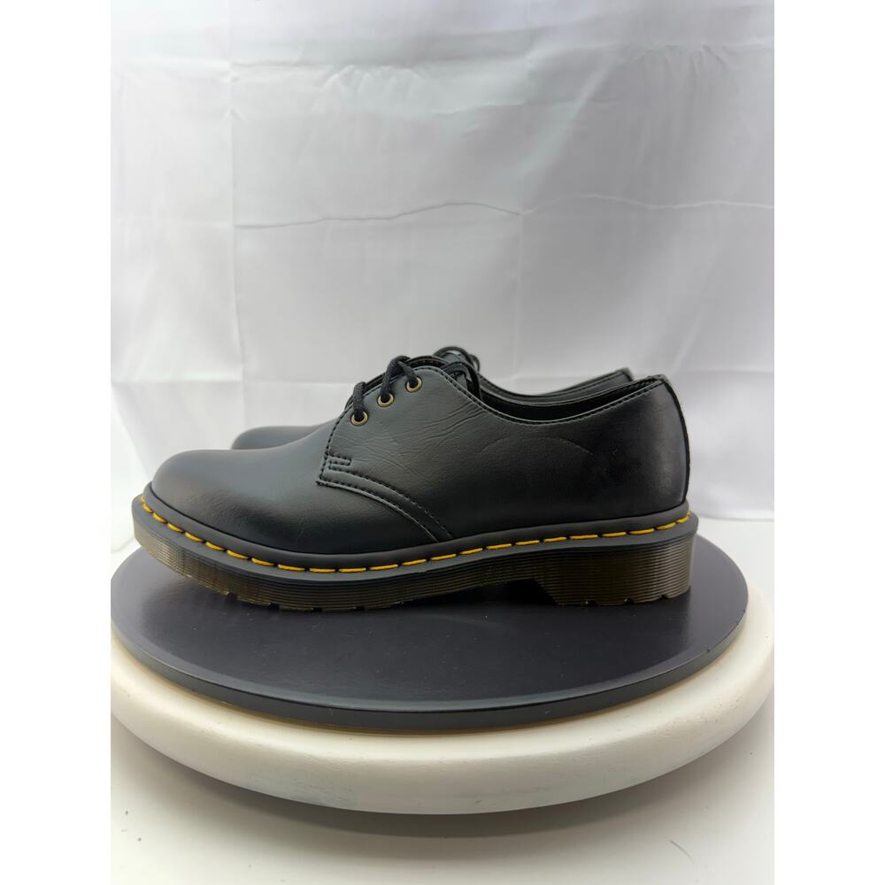 Dr.‎ Martens 14046 Womens Size 8 Black Vegan Leather Lace Up 3-Eye Oxfords Shoes
